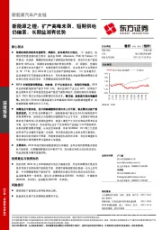 新能源汽车产业链：新能源之锂：扩产高峰未到，短期供给仍偏紧，长期盐湖有优势