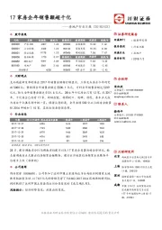 房地产行业日报：17家房企年销售额超千亿