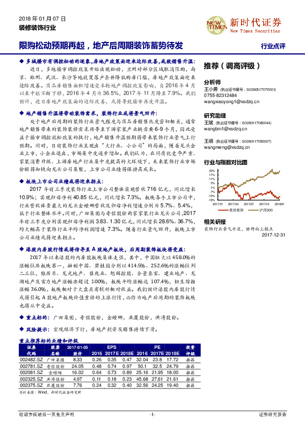 装修装饰行业：限购松动预期再起，地产后周期装饰蓄势待发