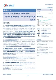2017年12月影视娱乐互联网月报：《芳华》表现超预期，17年中国影市成熟度提升