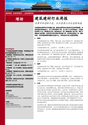 建筑建材行业周报：消费升级逻辑不变，关注装饰工业化发展机遇