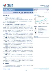 医药生物行业：2018年1月中药材价格月报