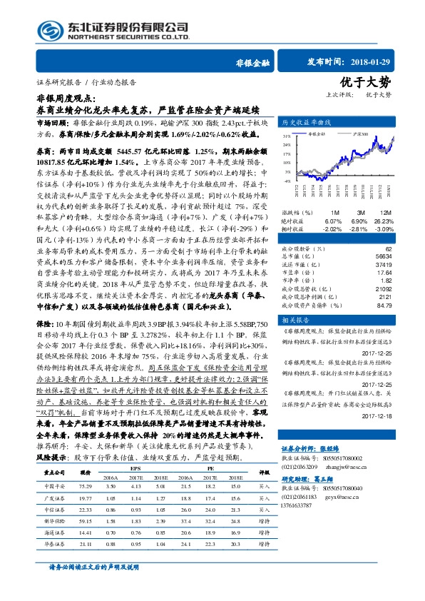 非银周度观点：券商业绩分化龙头率先复苏，严监管在险企资产端延续