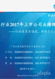 基础化工行业2017年上市公司业绩预告统计分析：行业慢复苏通道，周期子行业表现突出