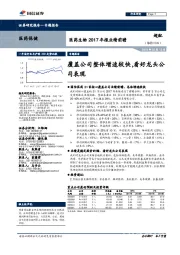 医药生物行业2017年报业绩前瞻：覆盖公司整体增速较快 ,看好龙头公司表现