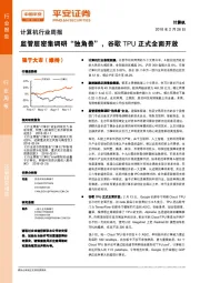 计算机行业周报：监管层密集调研“独角兽”，谷歌TPU正式全面开放