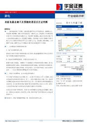 家电行业动态分析：老板电器业绩不及预期的原因及行业判断