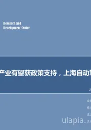计算机行业周报：战略新兴产业有望获政策支持，上海自动驾驶开放路测