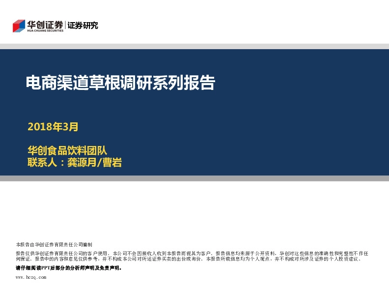 电商渠道草根调研系列报告