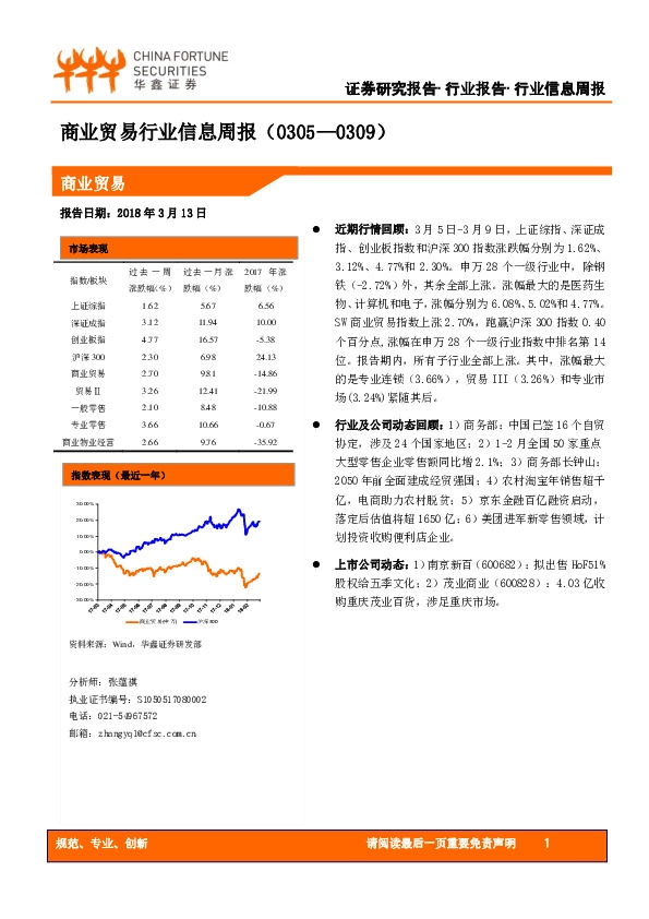 商业贸易行业信息周报