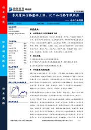 化工行业周报：本周原油价格整体上涨，化工品价格下跌明显