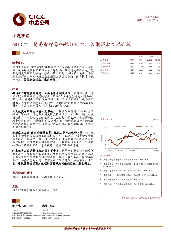 主题研究：铝出口：贸易摩擦影响短期出口，长期还看技术升级