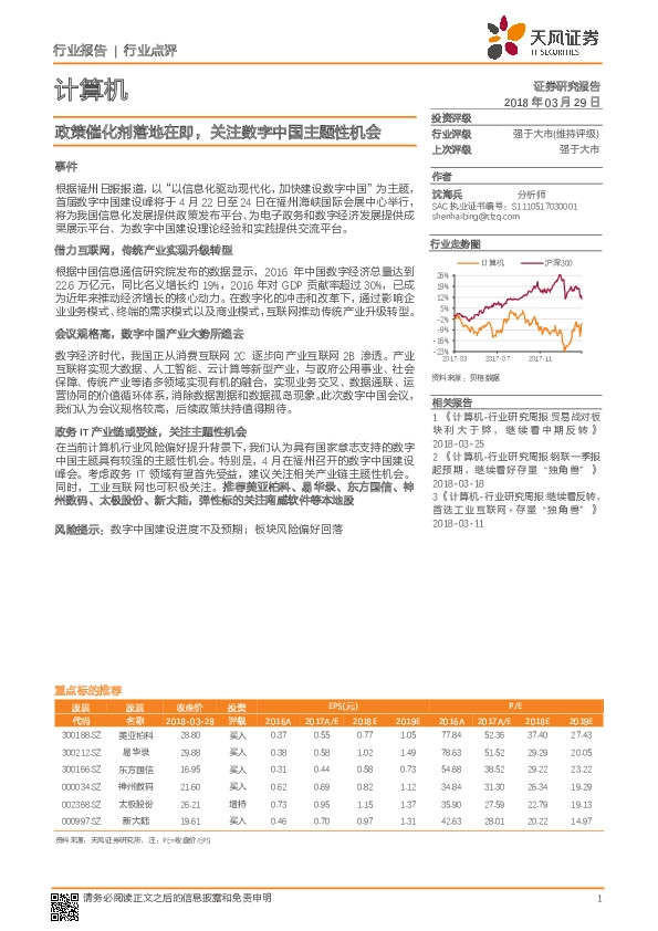 计算机行业点评：政策催化剂落地在即，关注数字中国主题性机会