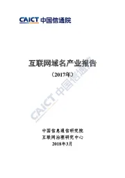 互联网域名产业报告（2017年）