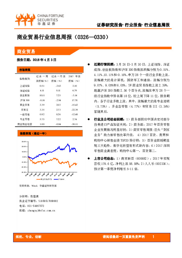 商业贸易行业信息周报