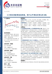 机械行业周报：3月挖机销量增速超预期，预计全年增速有望达到30%