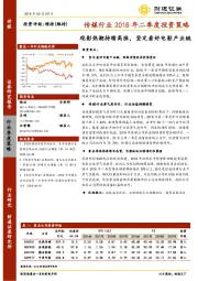 传媒行业2018年二季度投资策略：观影热潮持续高涨，坚定看好电影产业链