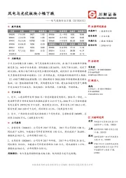 电气设备行业日报:风电与光伏板块小幅下跌