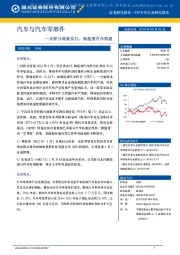 汽车与汽车零部件：双积分政策实行，新能源汽车机遇