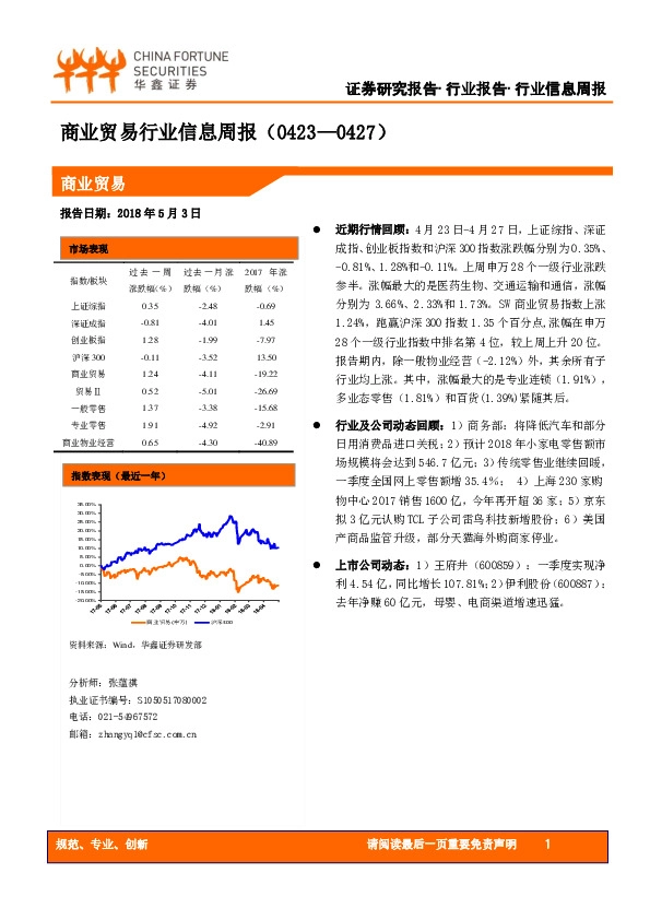 商业贸易行业信息周报