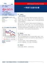公用事业：一季度行业盈利改善