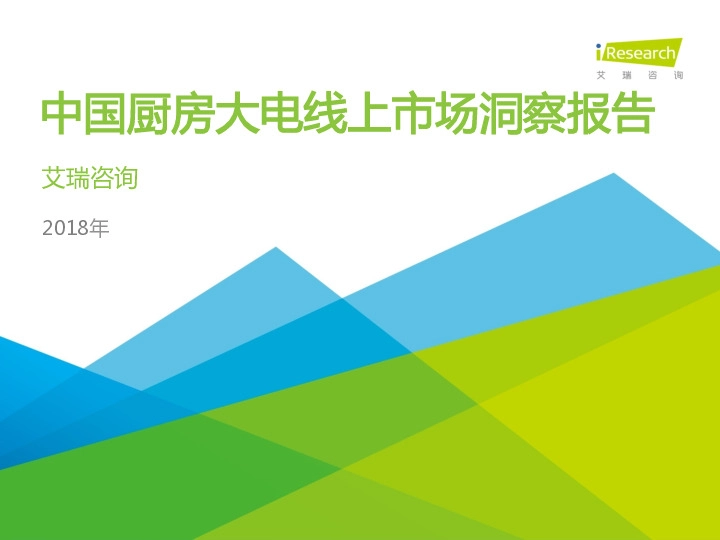 电器行业：2018年中国厨房大电线上市场洞察报告