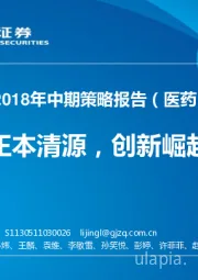 国金医药2018年中期策略报告（医药）：正本清源，创新崛起