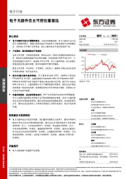 电子行业深度报告：电子元器件自主可控任重道远