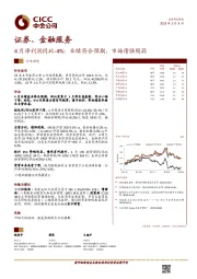 证券、金融服务：4月净利润同比-4%：业绩符合预期，市场债强股弱