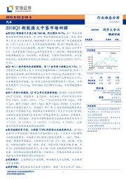 汽车行业动态分析：2018Q1新能源大中客市场回顾