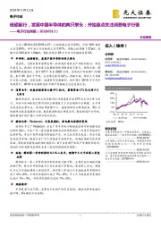 电子行业周报：砥砺前行，发展中国半导体的两只拳头；开始重点关注消费电子行情