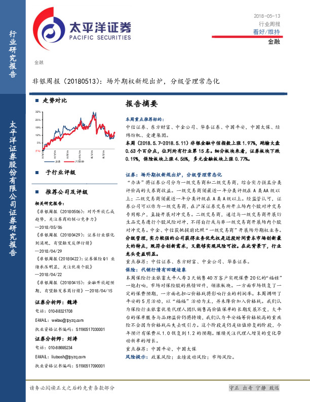 非银周报：场外期权新规出炉，分级管理常态化