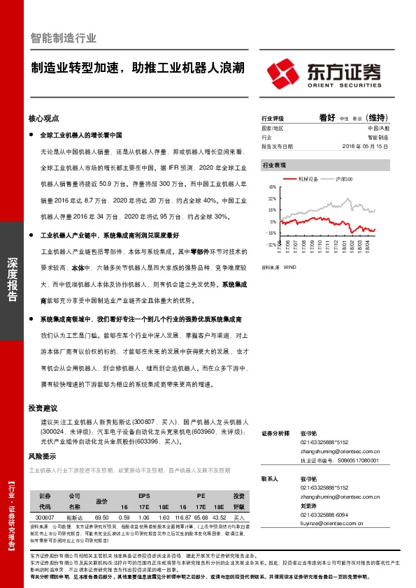 智能制造行业深度报告：制造业转型加速，助推工业机器人浪潮