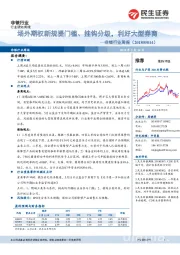 非银行业周报：场外期权新规提门槛、挂钩分级，利好大型券商