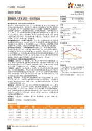 纺织制造行业点评:服装板块大涨背后的一些投资机会
