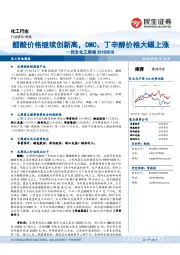 民生化工周报：醋酸价格继续创新高，DMC、丁辛醇价格大幅上涨