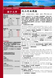 化工行业周报：油价、环保接力催化，醋酸、染料、PTA价格上涨