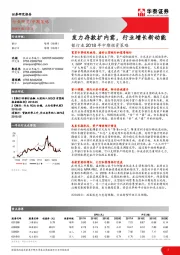 银行业2018年中期投资策略：发力存款扩内需，行业增长新动能