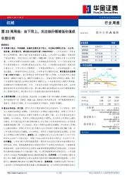 机械第22周周报：自下而上，关注细分领域低估值成