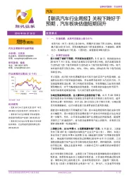 【联讯汽车行业周报】关税下降好于预期,汽车板块估值短期回升
