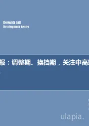 新能源周报：调整期、换挡期，持续关注中高端产业链龙头