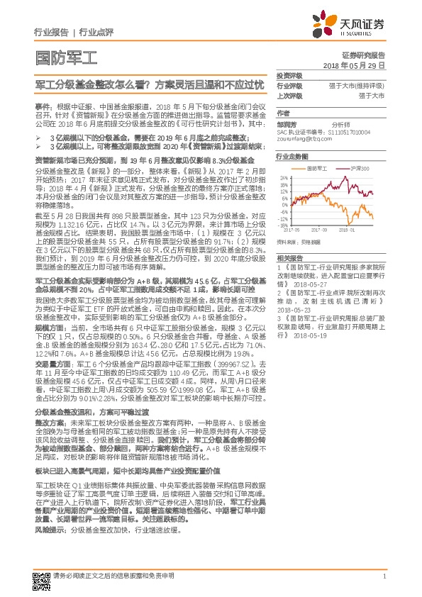 国防军工：军工分级基金整改怎么看？方案灵活且温和不应过忧