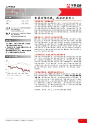 公用事业：利差有望见底，再论现金为王
