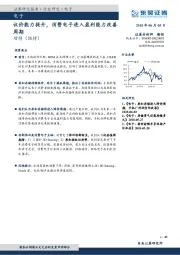 电子：议价能力提升，消费电子进入盈利能力改善周期