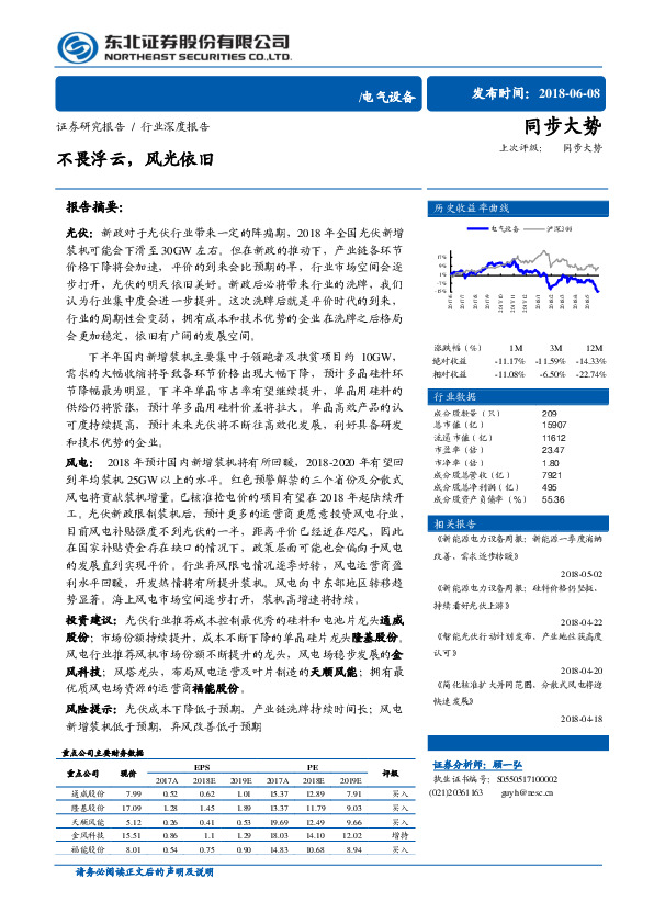 电气设备：不畏浮云，风光依旧
