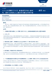 汽车行业报告：三小三大逻辑汇于六月，新能源汽车进入新时代，看好A0级及以上乘用车消费出行两市场