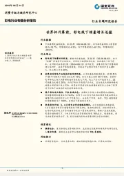 彩电行业专题分析报告：世界杯开幕前，彩电线下销量增长迅猛