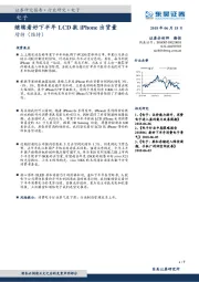 电子：继续看好下半年LCD款iPhone出货量