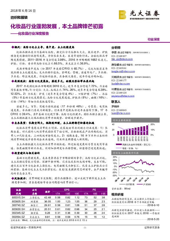 化妆品行业深度报告：化妆品行业蓬勃发展，本土品牌锋芒初露