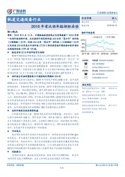 轨道交通设备行业：2018年首次动车组招标启动